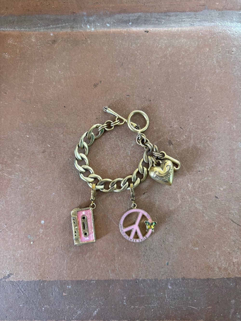 Vintage Juicy Couture cassette charm bracelet